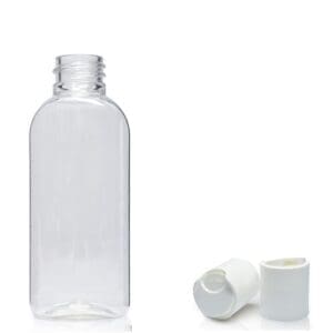 50ml Plastic Oval Bottle With Disc-Top Cap