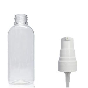 50ml Plastic Oval Bottle With Lotion Pump