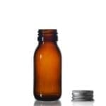 60ml Amber Glass Syrup Bottle & Aluminium Cap