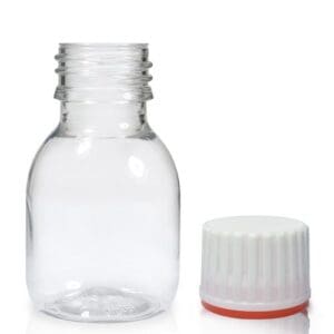 60ml plastic Sirop bottle W RED