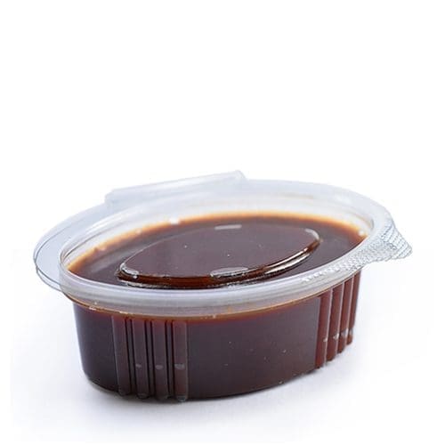 small plastic sauce pots