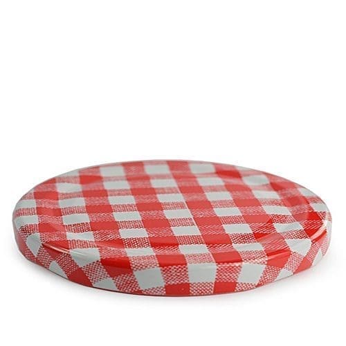 82mm red gingham lid