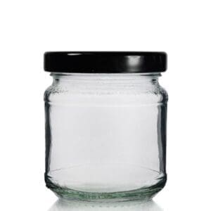 1/2lb Clear Glass Honey Jar With Lid