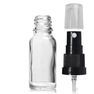15ml Clear Glass Dropper Bottle With Atomiser Spray
