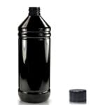 1000ml Black PET Bottle w Black Screw Cap