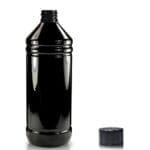 1000ml Black PET Bottle w Black Screw Cap