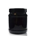 1000ml Black Plastic Jar With Induction Heat Seal Lid