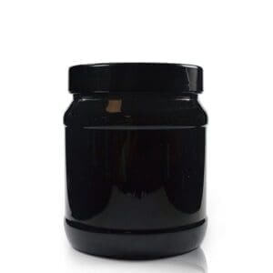 1000ml Black Plastic Jar With Induction Heat Seal Lid