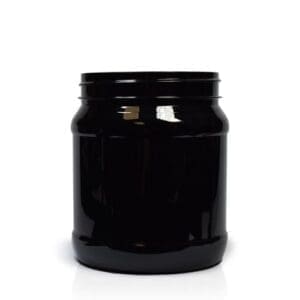 1000ml Black Plastic Jar
