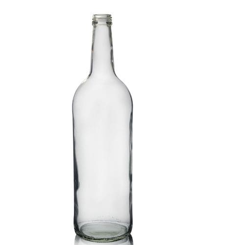 1 Litre Clear Glass Water Bottle