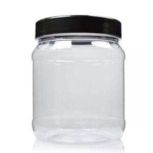 1000ml Clear Plastic Jar With Induction Heat Seal Lid