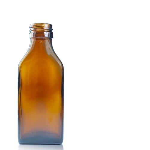 100ml Amber Glass Rectangular Bottle