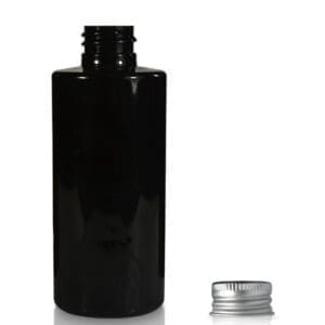 100ml Black Plastic Bottle With Metal Cap