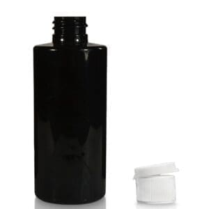 100ml Black Bottle With Flip Top Cap