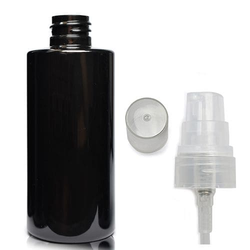 100ml Black Plastic Lotion Bottle