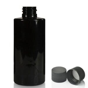 100ml Black Plastic Bottle With Cap