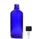 100ml Blue Glass Dropper Bottle & Child Resistant Cap