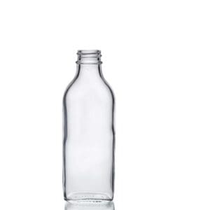 100ml Clear Flask Bottles w No Cap