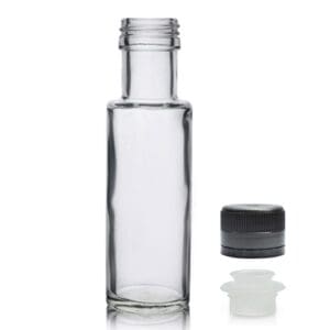 100ml Glass Dorica Bottle & Pouring Cap