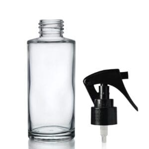 100ml Glass Simplicity Bottle w Black Mini Trigger