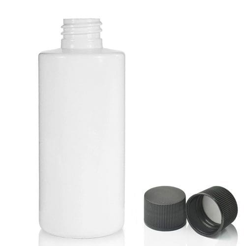 100ml White PET Plastic Bottle With Plastic Screw Cap
