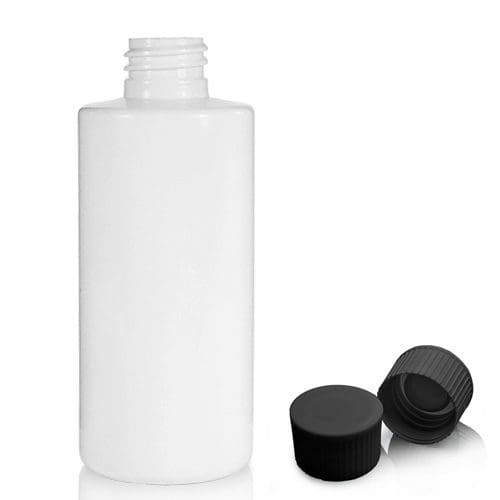 100ml White PET Plastic Bottle With Plastic Screw Cap