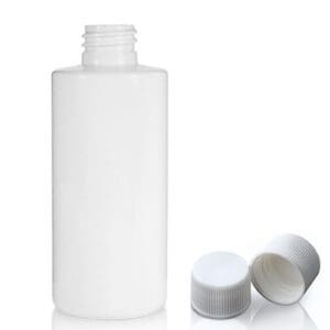 100ml White PET Plastic Bottle With Plastic Screw Cap