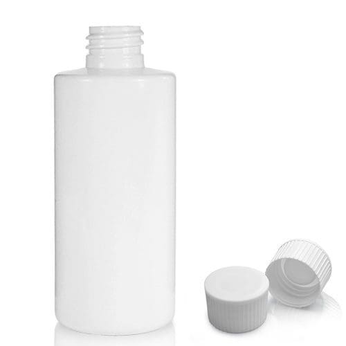 100ml White PET Plastic Bottle With Plastic Screw Cap