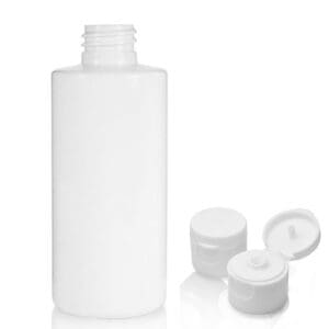 100ml White PET Plastic Bottle With Flip Top Cap