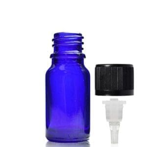 10ml Blue Glass Dropper Bottle & Child Resistant Dropper