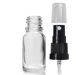 10ml Clear Glass Dropper Bottle with Atomiser Spray