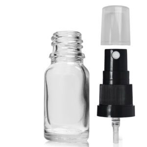 10ml Clear Glass Dropper Bottle with Atomiser Spray