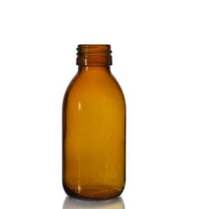 125ml Amber Glass Sirop Bottle w No Cap