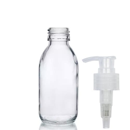 125ml Glass Sirop Bottles With Pump