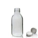 100ml Clear Glass Syrup Bottle & Aluminium Cap