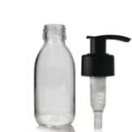 125ml Clear Glass Syrup Bottle With Lotion Pump