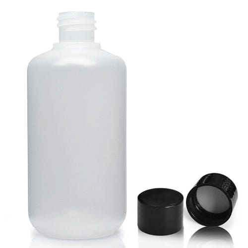 125ml Natural LDPE Round Bottle & Screw Cap