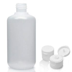 125ml Natural LDPE Round Bottle With Flip-Top Cap
