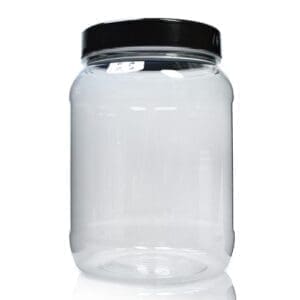 1.5 Litre Clear PET Plastic Jar & 100mm I.H.S Lid