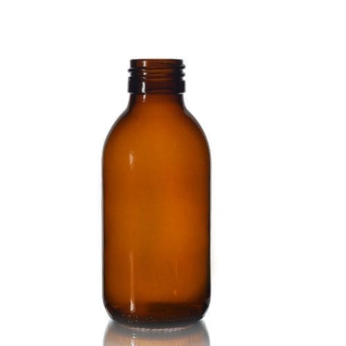 150ml Amber Glass Sirop Bottle w No Cap