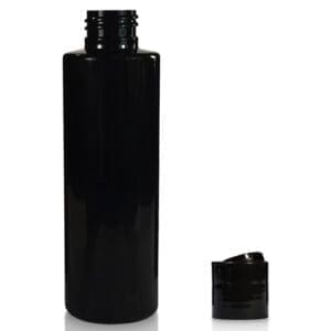 150ml Black Plastic Bottle With Disc-Top Cap