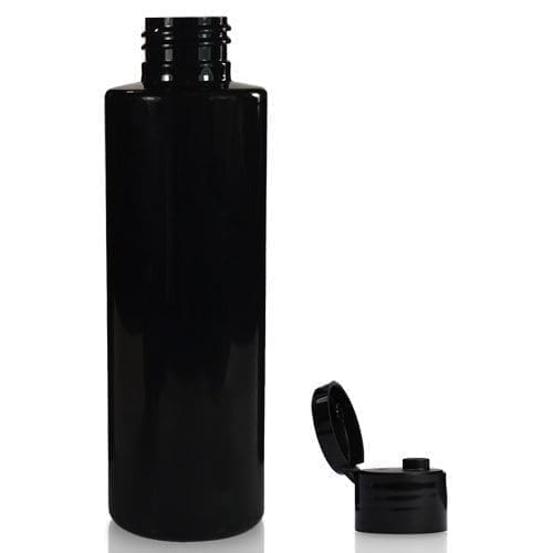 150ml Black Bottle With Flip Top Cap