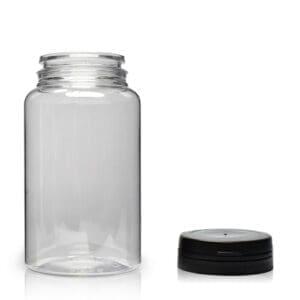 150ml Plastic Pill Jar With Snap-Hinged Cap