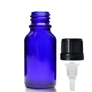 15ml Blue Glass Dropper Bottle & Tamper Evident Dropper