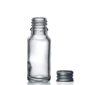 15ml Clear Glass Dropper Bottle With Metal Cap