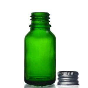 15ml Green Glass Dropper Bottle w Aluminium Cap