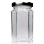 190ml Hexagonal Glass Jar With Lid