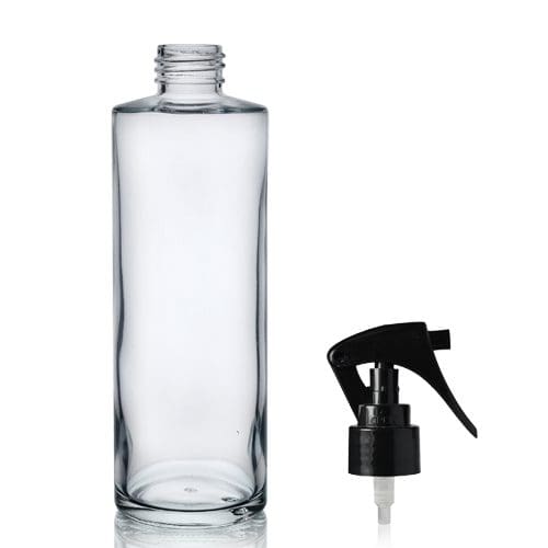200ml Glass Simplicity Bottle w Black Mini Trigger