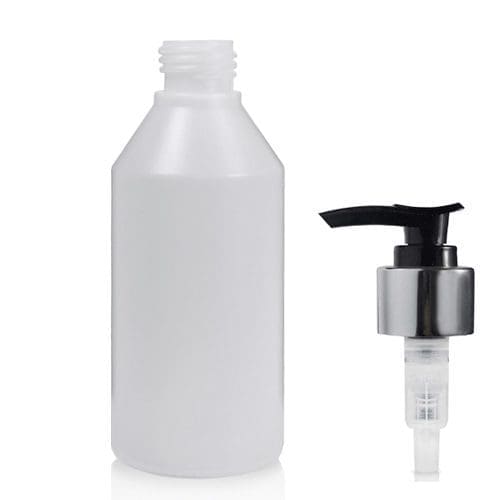 200ml HDPE Bottle With A Gloss Lotion Pump Cap