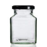 200ml Square Glass Food Jar With Lid